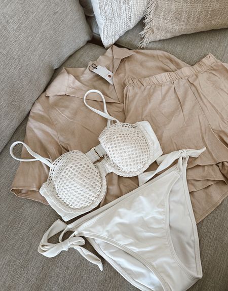 New swimmy & coverup set from @target for vacay 🐚 

#targetpartner #ad @targetstyle #targetstyle #bikini #whitebikini #whiteswimsuit #swimsuitsale #crochet #crochetbikini #loungewear #linenset #summerset #coverups #resortwear 

#LTKSeasonal #LTKStyleTip #LTKFindsUnder50