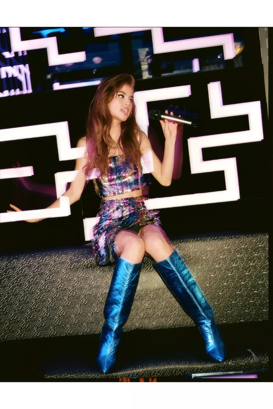 Multi Colour Stripe Sequin Wrap Skirt | Nasty Gal (US)