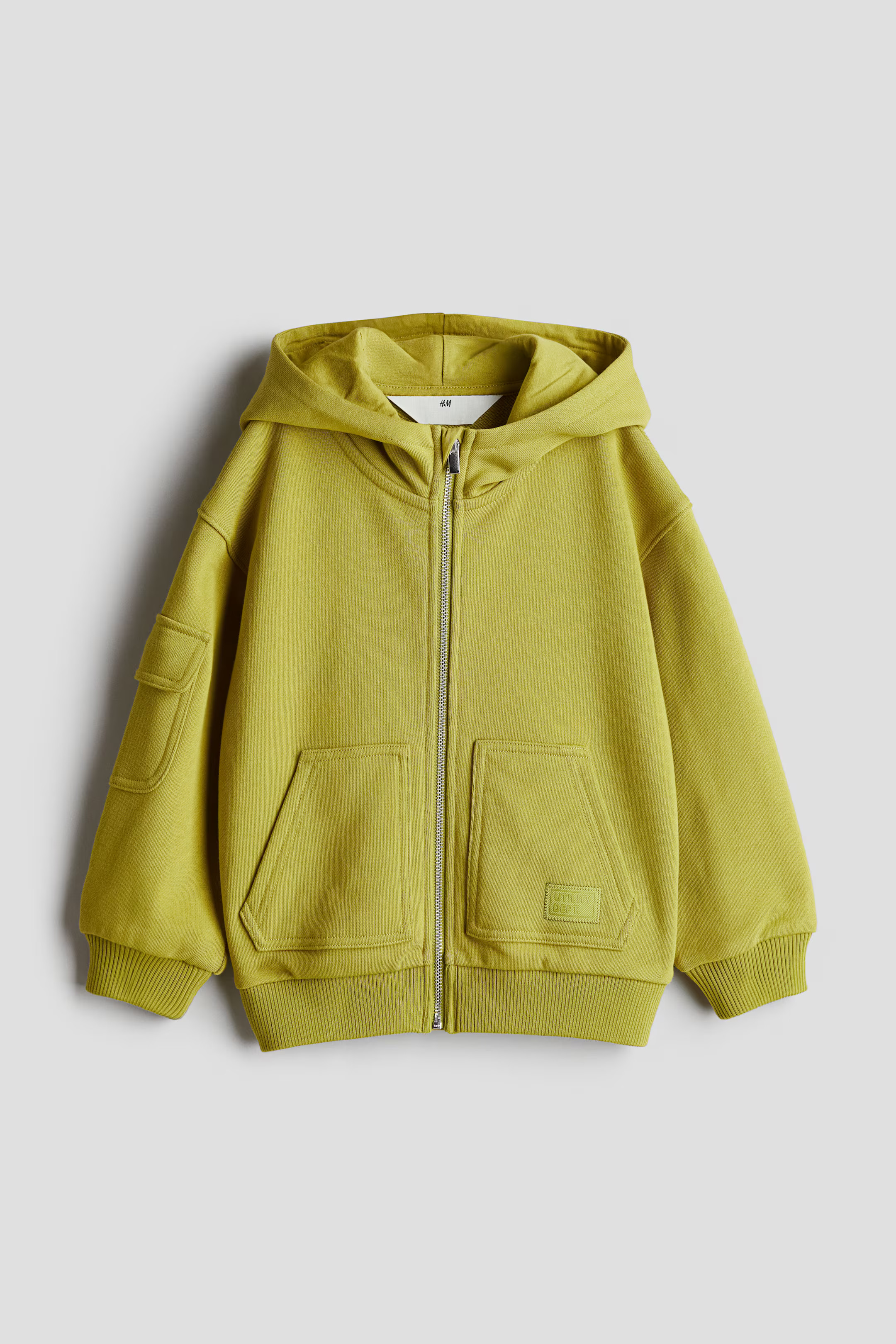 Hooded Jacket - Long sleeve - Regular length - Olive green - Kids | H&M CA | H&M (US + CA)