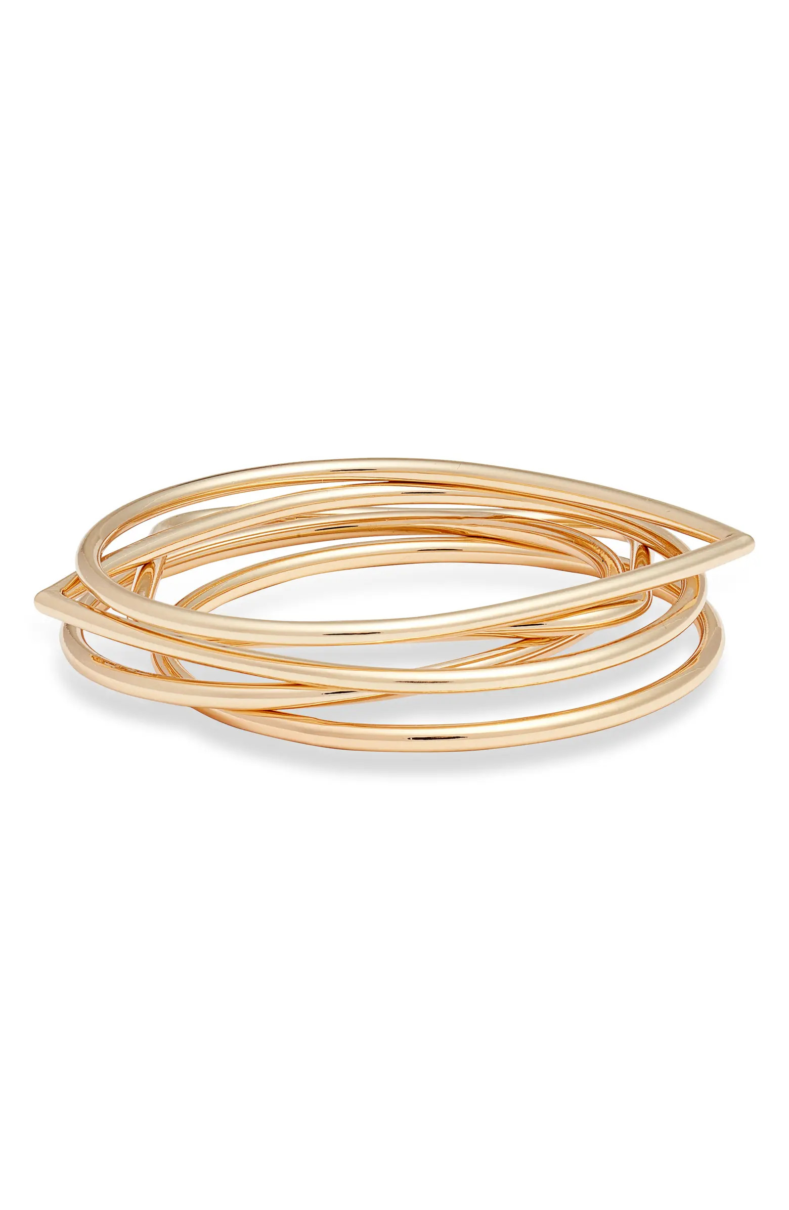 Set of 5 Assorted Mixed Shape Bangles | Nordstrom