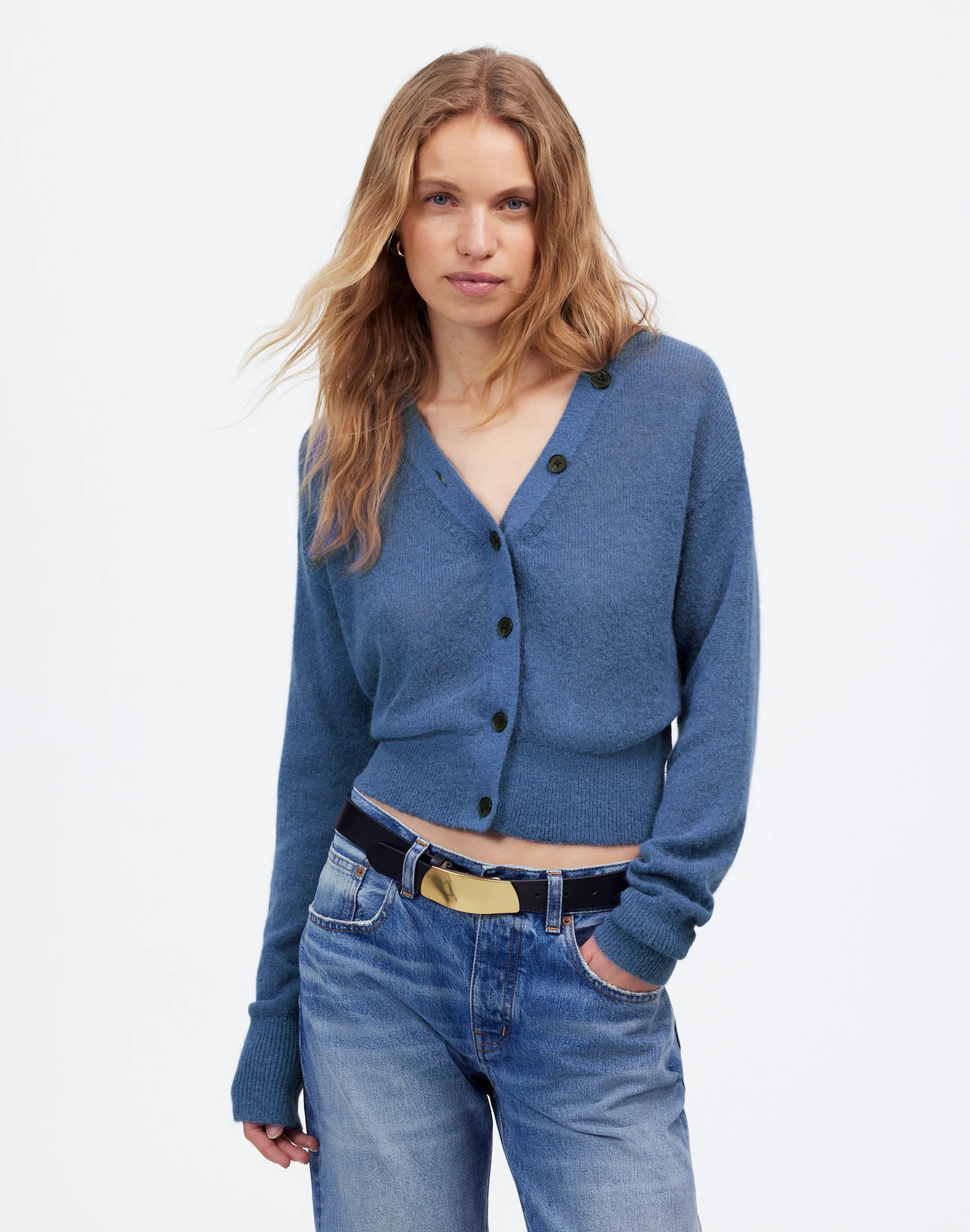 Alpaca-Blend V-Neck Cardigan | Madewell | Madewell