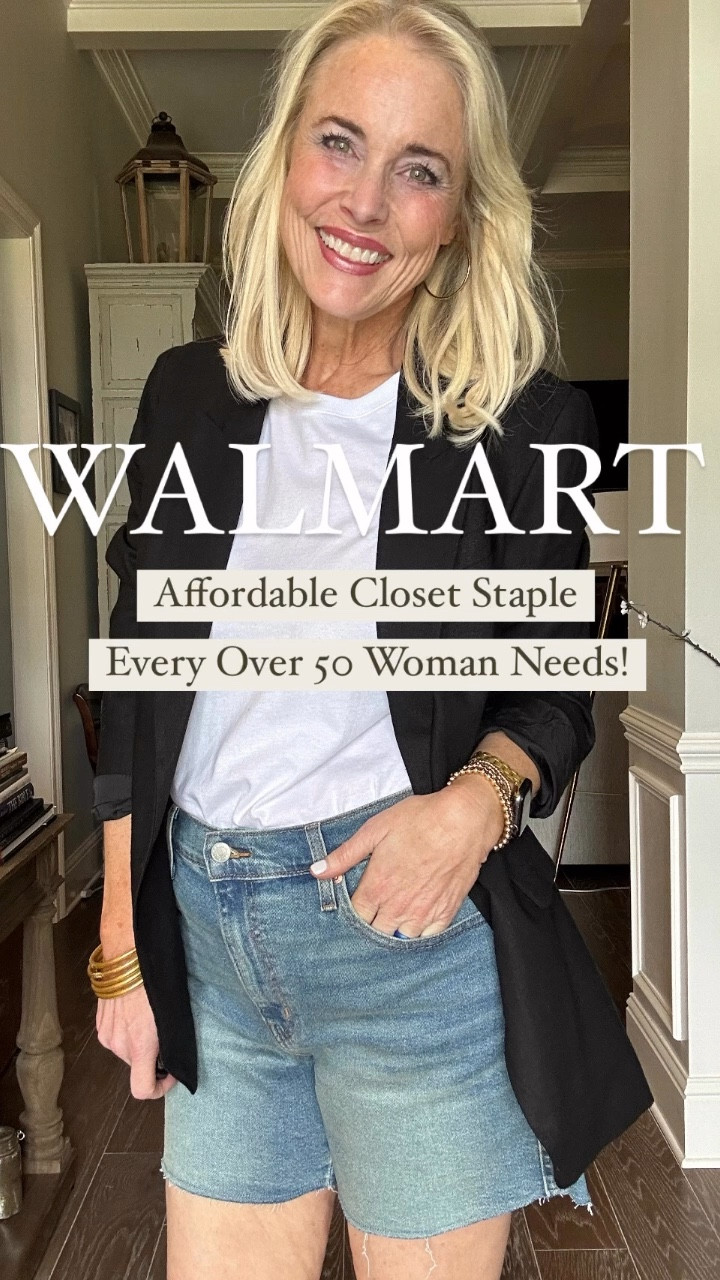 As far as I’m concerned, every single woman over 50 needs a really lightweight blazer in her closet, and I’ve I been on the hunt for a good black one.  And to find an affordable one that also gives a really high-end look is such a bonus!  It comes XS-XXL and 5 colors. I’m in a medium (runs TTS). The whole look is from Walmart, too! 🙌🏻

Do you have this invaluable piece yet??? Let me know in the comments!!

#LTKMidsize #LTKStyleTip #LTKOver40