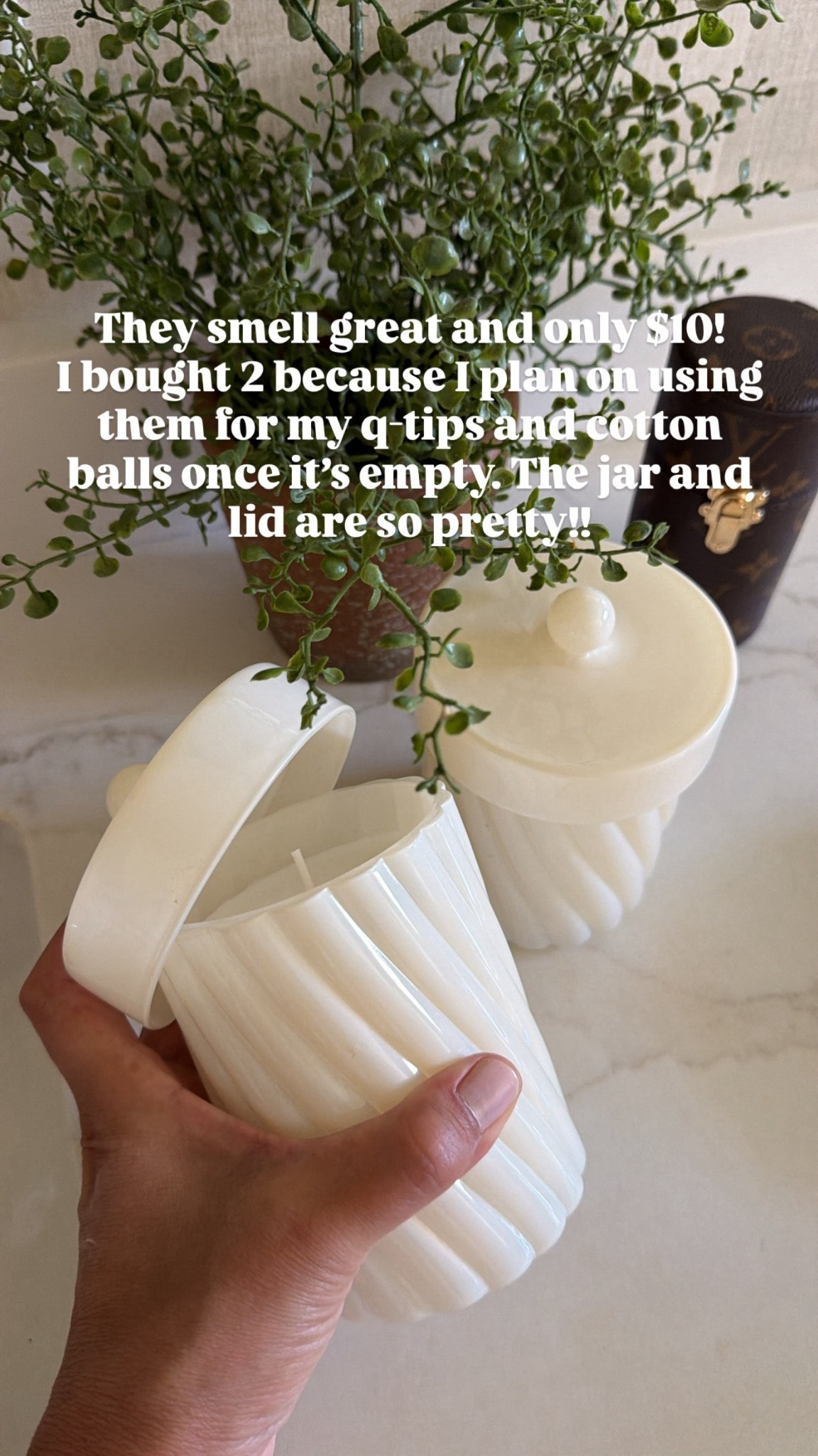 The prettiest candle jars that I’m going to repurpose when it’s empty. I’ll clean them out and use them in my bathroom for q-tips and cotton balls. 

#LTKHome