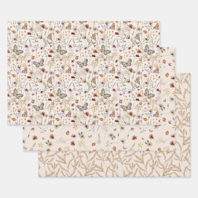 Boho Floral Wrapping Paper | Zazzle | Zazzle