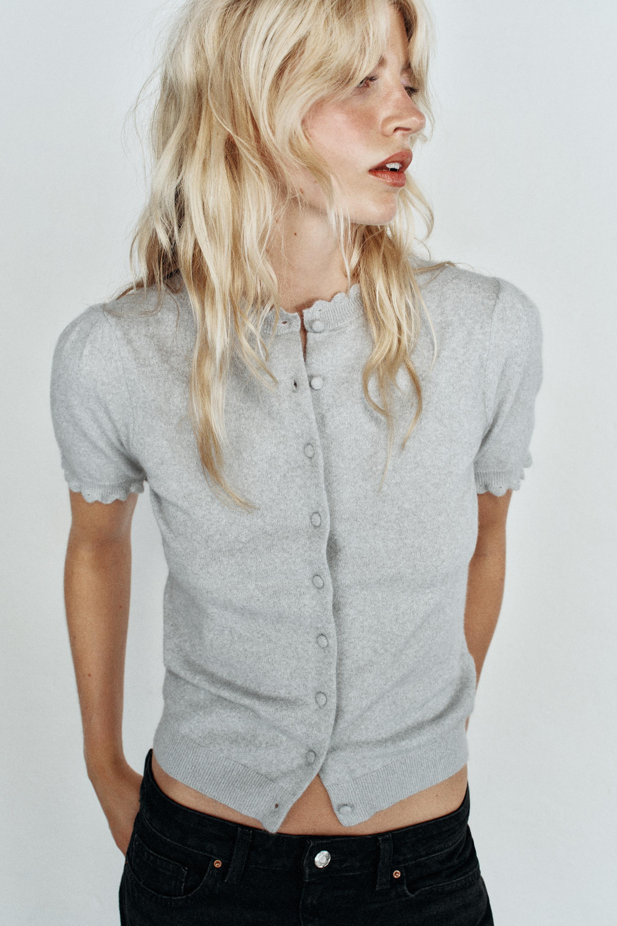 SHORT-SLEEVE CARDINGAN | Zara US