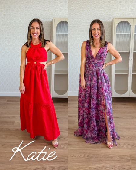 Spring / summer dresses 
- all under $100 from lulus.
Great ideas for upcoming weddings and/or events! 
.
Both dresses are size xs - my true size. I am 5’2” / 115 lbs / dress size 0
.
The red dress fits great! It’s adjustable on both the neck and the back.
.
The purple ones runs small in the ribcage. I would suggest sizing up.


#LTKwedding #LTKover40 #LTKstyletip
