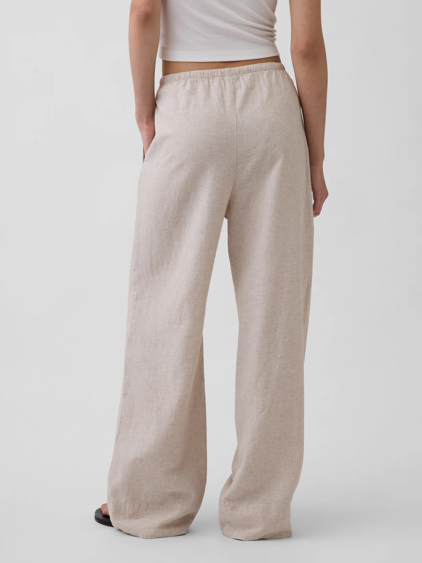 Linen-Blend Easy Wide-Leg Pants | Gap (US)