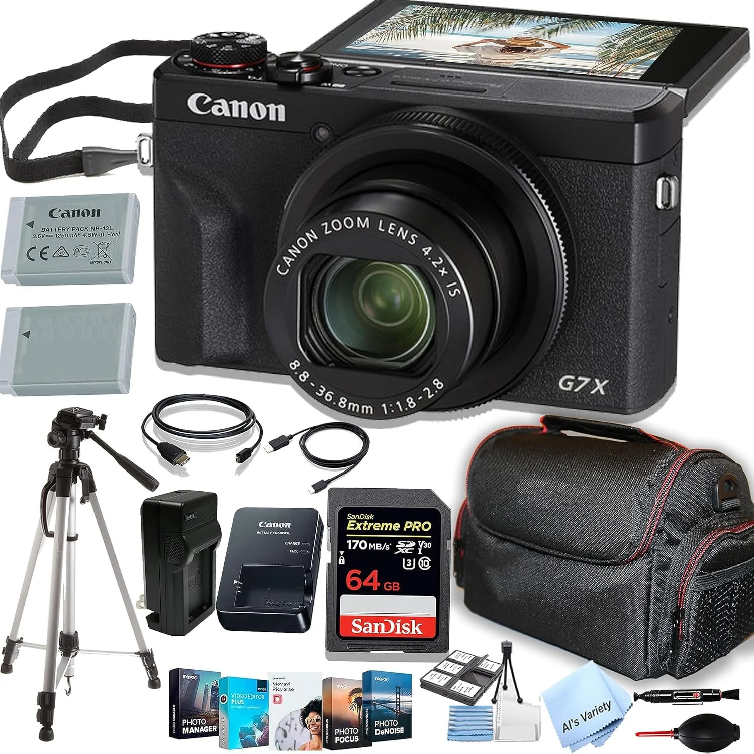 Canon PowerShot G7 X Mark III Digital Camera, 64GB Extreme SD Card, and More | Walmart (US)