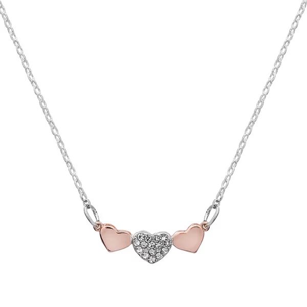 LC Lauren Conrad Two Tone Triple Heart Necklace
                 ... | Kohl's