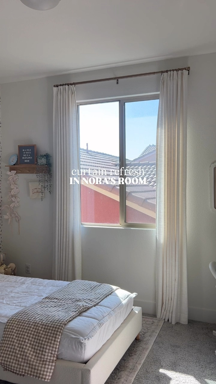 Nora’s room gets a ton of afternoon sun, so I swapped out her airy curtains for these gorgeous linen ones from @twopagescurtains — perfect for filtering light and keeping the heat out 🙌🏽

Use code: TPSLTK15 for 15% off on the TwoPages website

#LTKHome