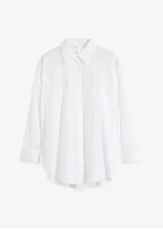 Oversize-Hemdbluse aus reiner Baumwolle | Bonprix DE