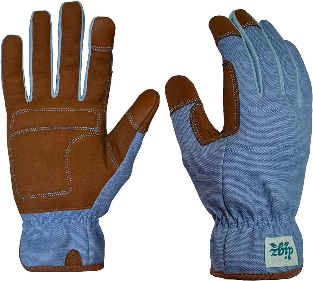Digz 78976-23 Duck Canvas, Heavy-Duty Garden and Yardwork Utility Gloves, Medium (Pack of 1), Blu... | Amazon (US)