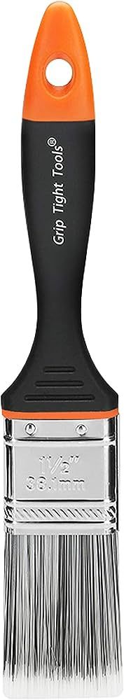 Grip Tight Tools 1.5" Professional Orange Plus Paint Brush with Soft Grip, General Purpose Polyester | Amazon (US)