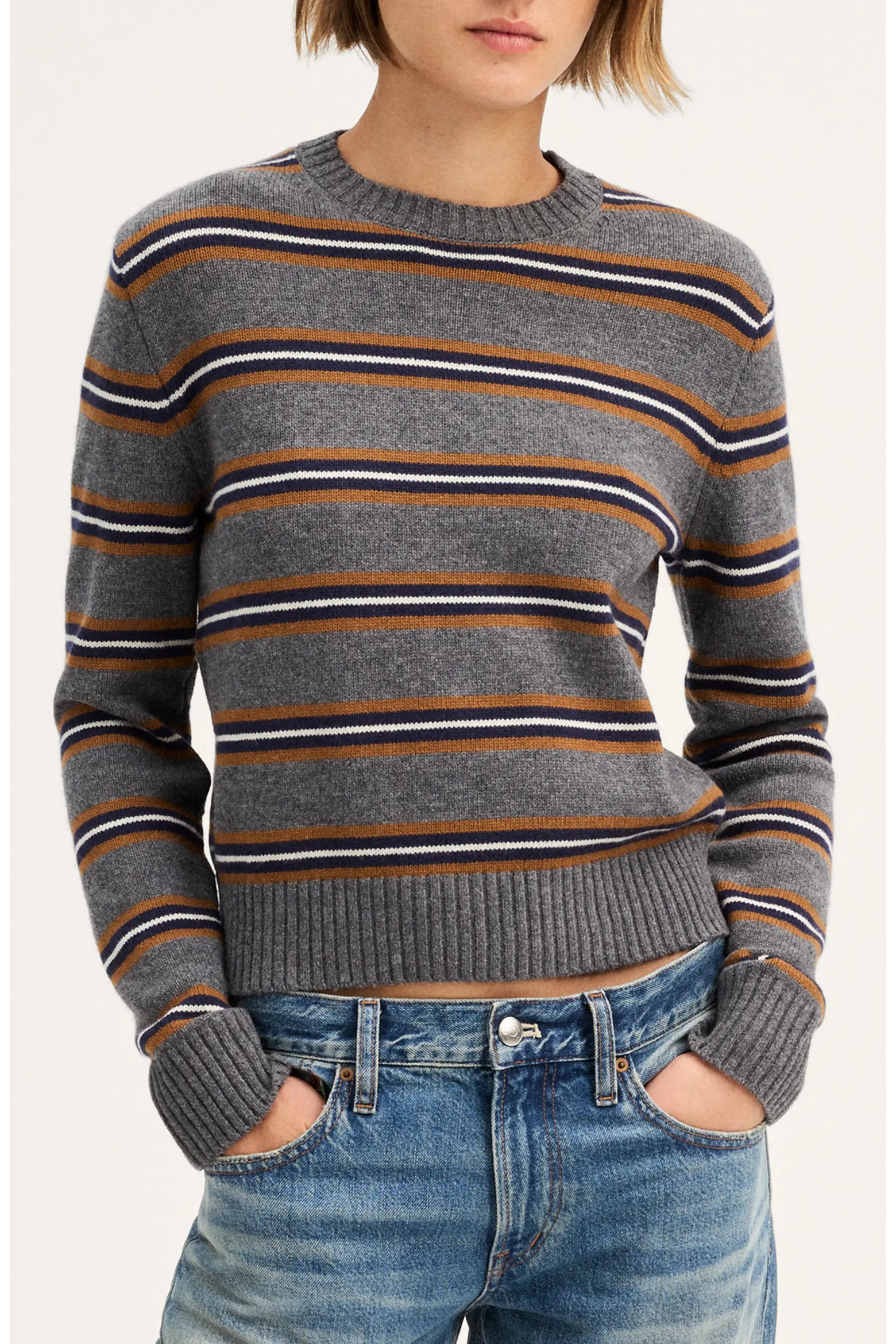 Madewell The Mila Stripe Crewneck Sweater in SoftWool (Women) | Nordstrom | Nordstrom