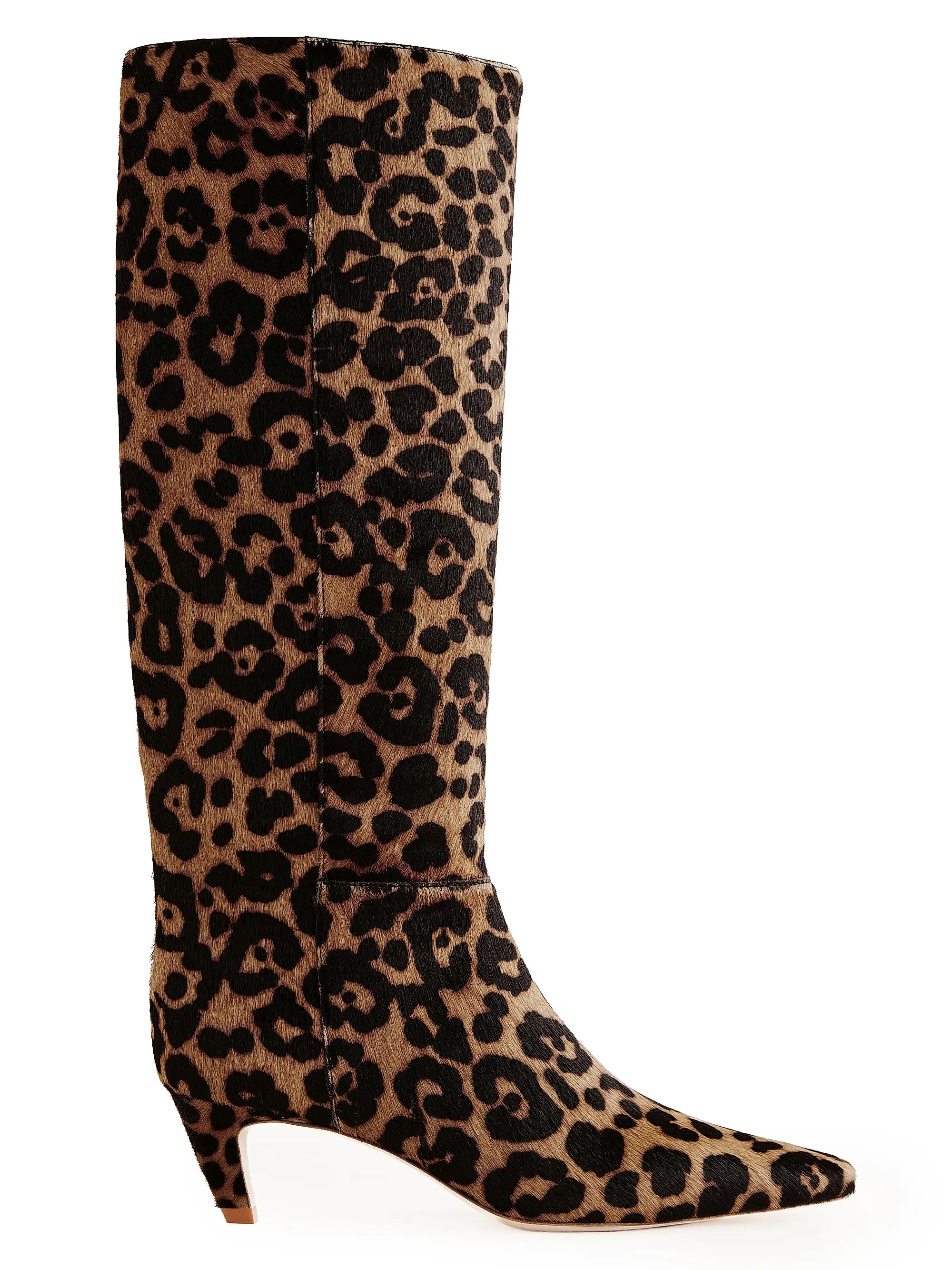 Remy 50MM Leopard-Print Leather Knee-High Boots | Saks Fifth Avenue