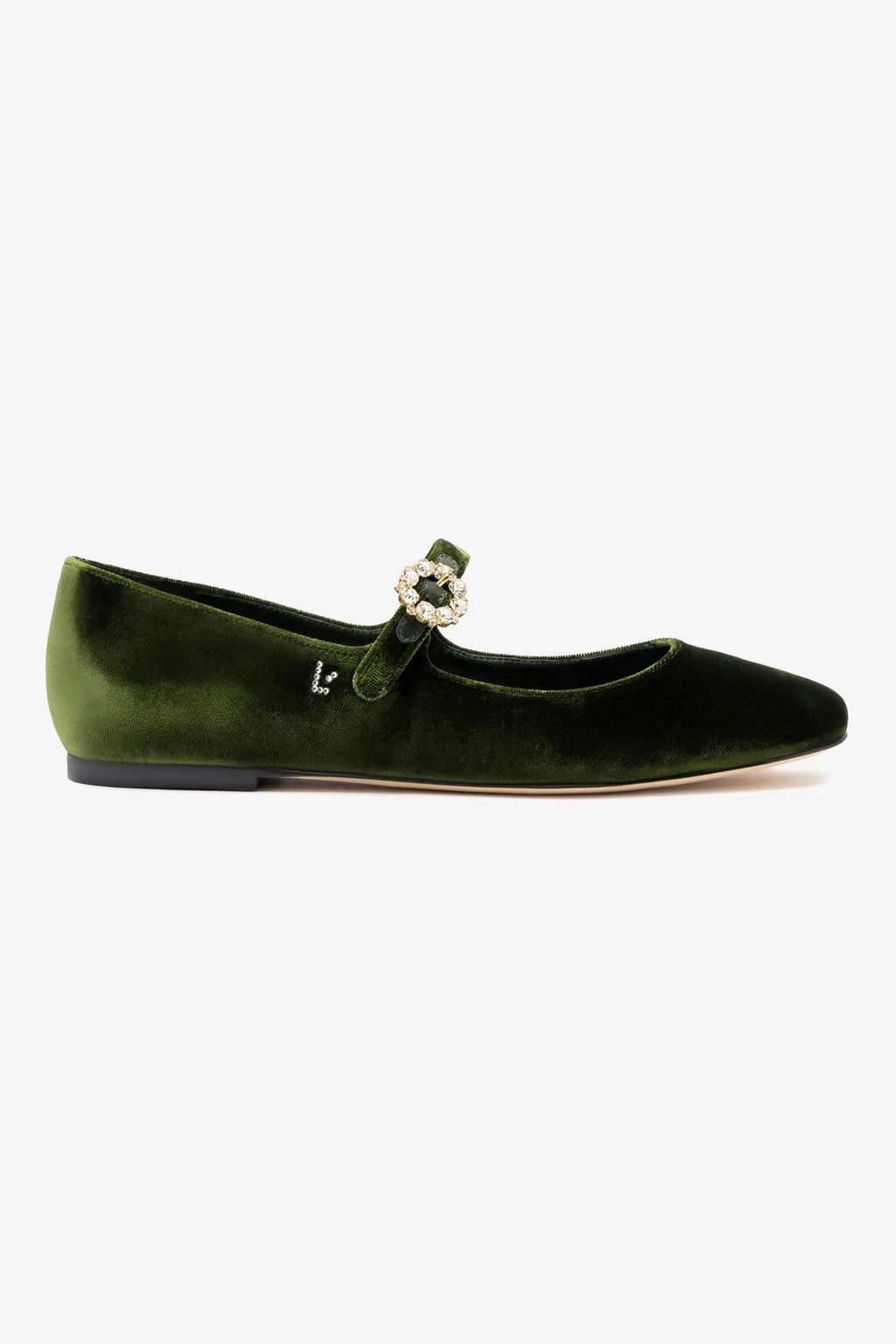Blair Ballet Flat In Bosco Velvet | Larroude