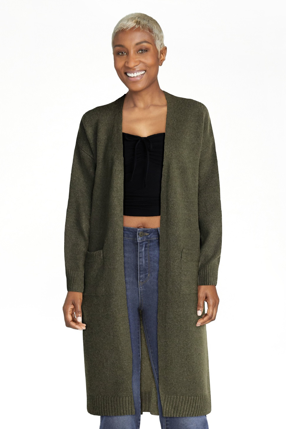 No Boundaries Open Front Duster Cardigan, Midweight, Women's and Women\u2019s Plus XXS-4X | Walmart (US)
