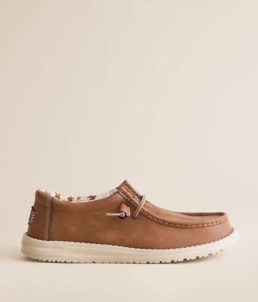Wally Embossed Flag Leather Shoe | Buckle