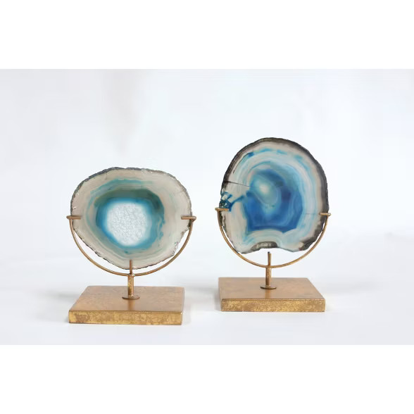 Agate on Stand - Blue (4"H) - Includes 1 Stand Only | Target