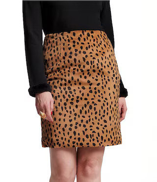 FRANCES VALENTINE Blaine Faux Fur Cheetah Print Slim Skirt | Dillard's | Dillard's