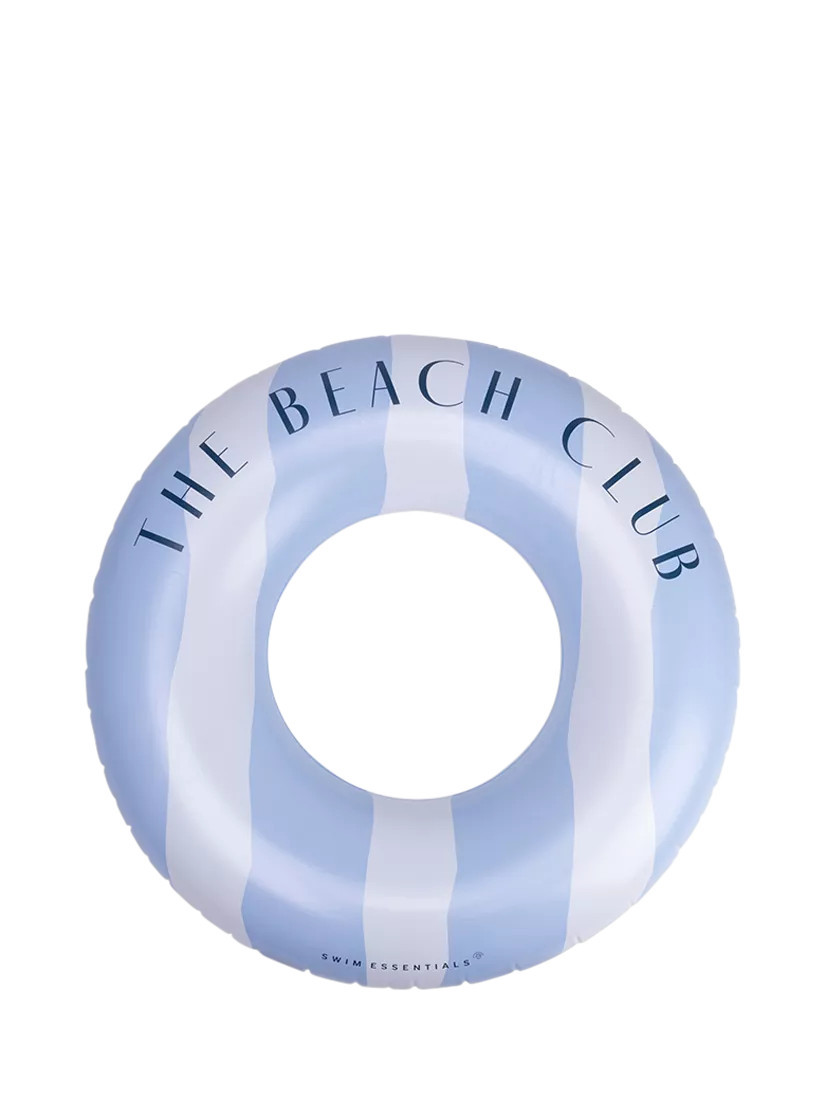 Swim Essentials The Beach Club Striped Swim Ring, Blue/White | John Lewis (UK)