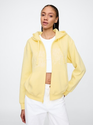 Relaxed Gap Logo Zip Hoodie | Gap Factory