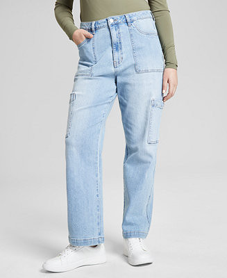 And Now This Women's High Rise Utility Denim Jeans, Regular & Petites - Macy's | Macy's