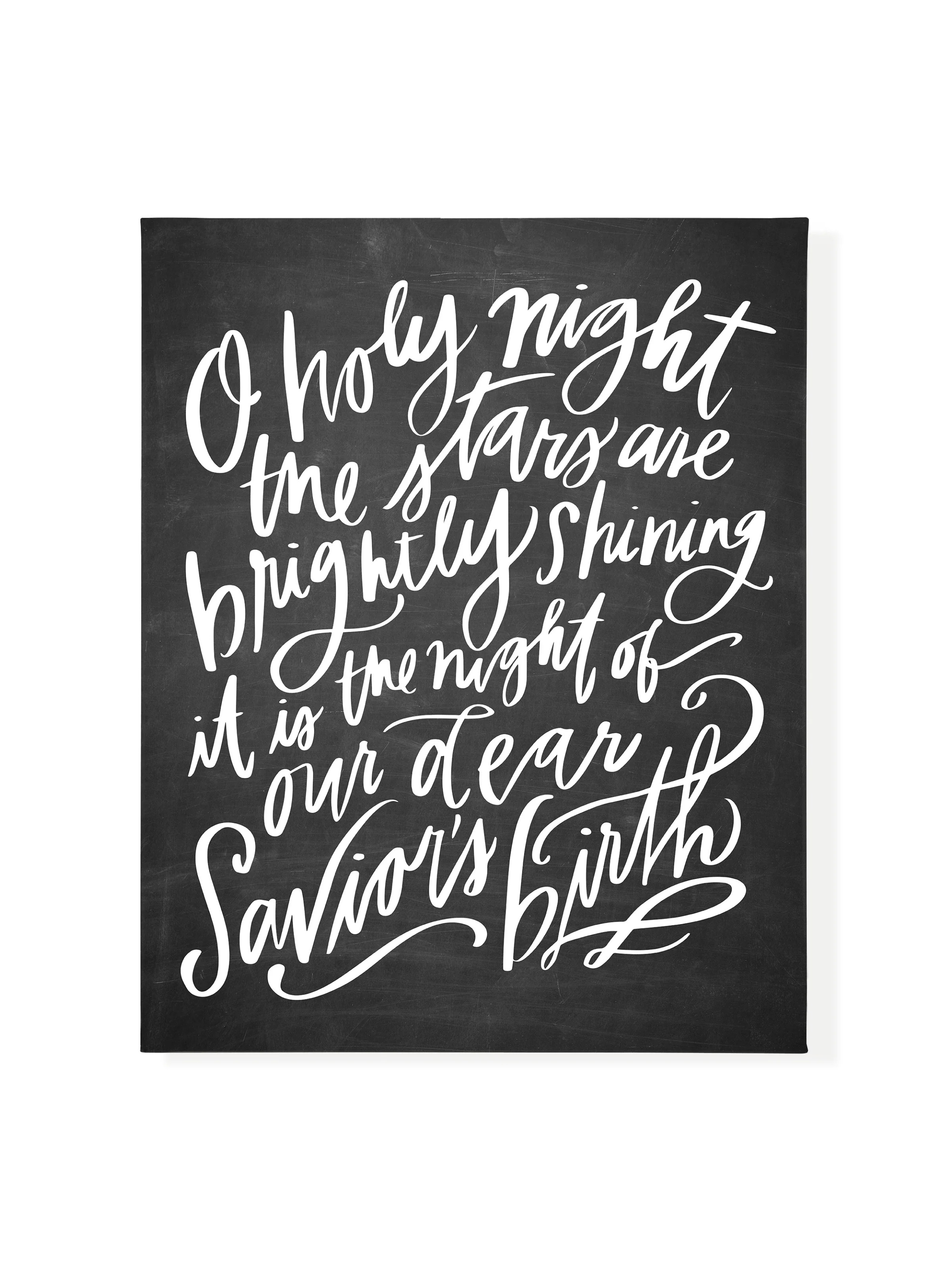 O Holy Night | Blackboard | Canvas | Lindsay Letters, LLC