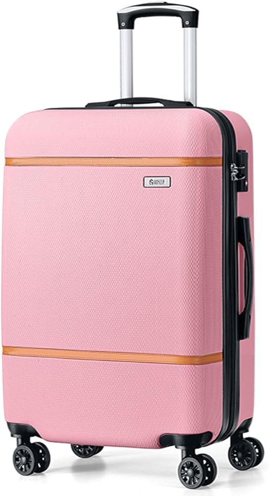 AnyZip Luggage ABS+PC Hardside Lightweight Suitcase with Spinner Wheels TSA Lock, Checked-Medium ... | Amazon (US)