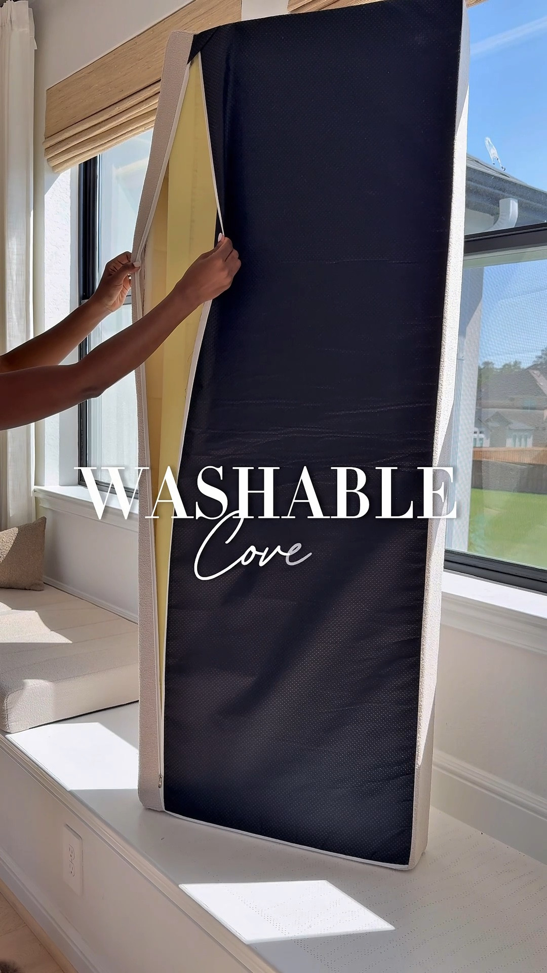 Total game changer! 🙌 These waterproof cushions are fully customizable—even down to the thickness. Choose from 12 colors, 2 shapes, 6 thicknesses, and 99+ sizes to get the perfect fit for your space.

✨ My design picks:
	- Cushion: 4.5” thickness, Beige 2
	- Blinds: Color #Ln36 Beige, Inside Mount, 100% Blackout White Liner, No Edge Binding
	- Curtains: Natural, 40W x 84L

Create your perfect combo and style your space your way! ✨
👉 Tap the link to shop and customize yours today!

#LTKSaleAlert #LTKStyleTip #LTKHome