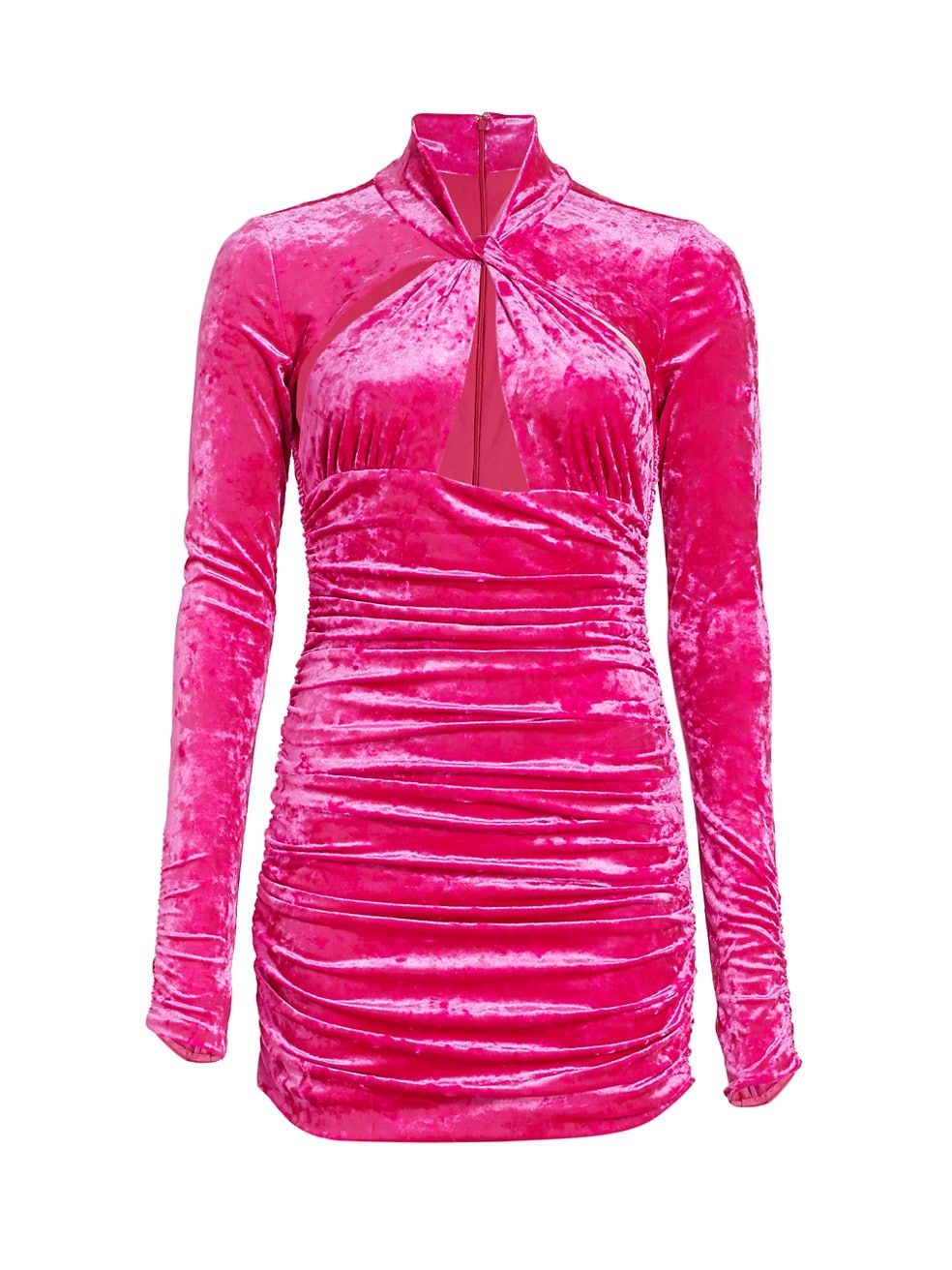 Arsenia Crushed Velvet Twisted Minidress | Saks Fifth Avenue