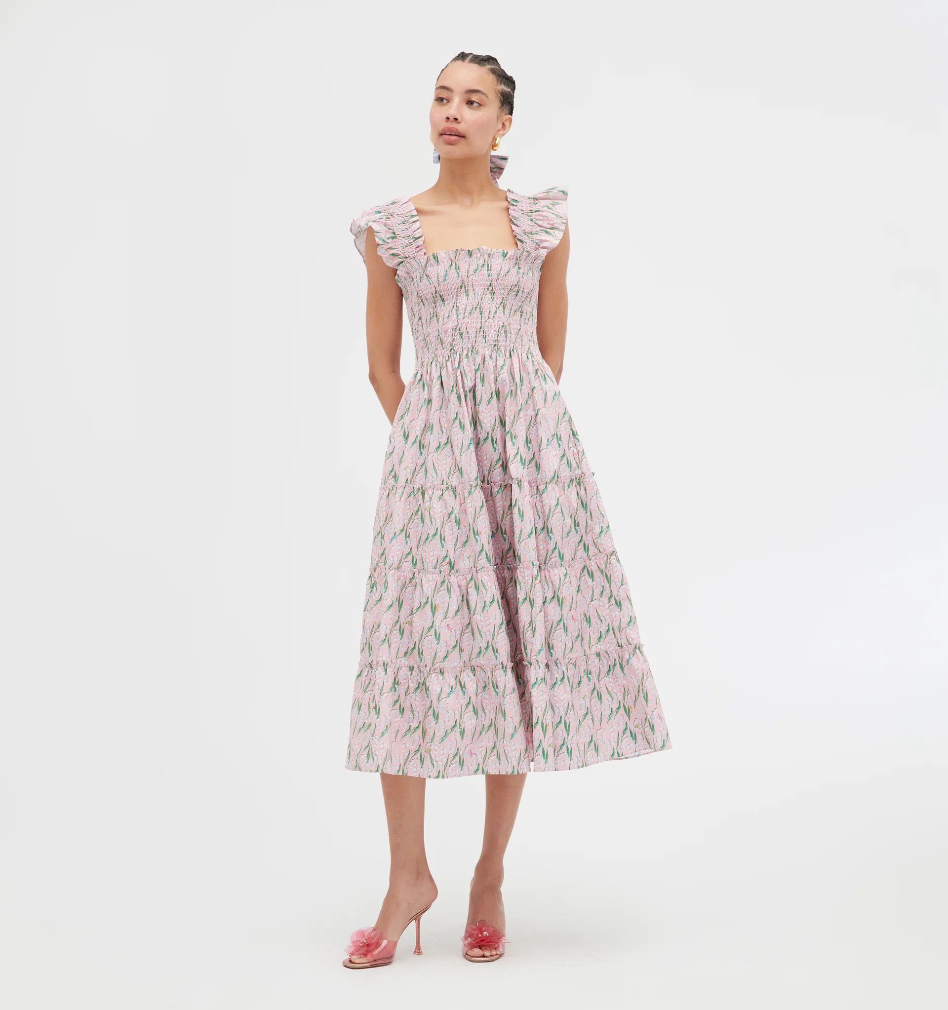 The Ellie Nap Dress - Pink Lily of the Valley | Hill House Home