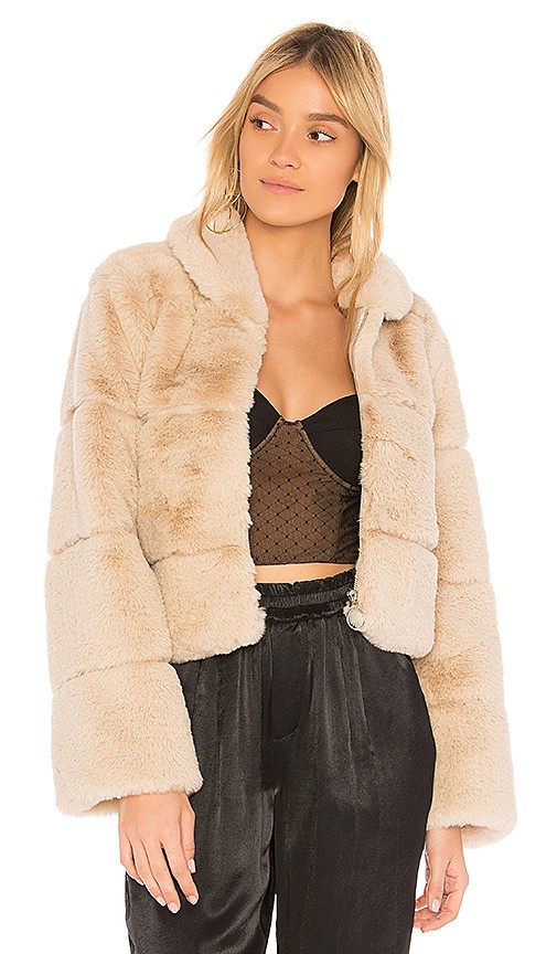 Capulet Lina Faux Fur Puffer in Cream | Revolve Clothing