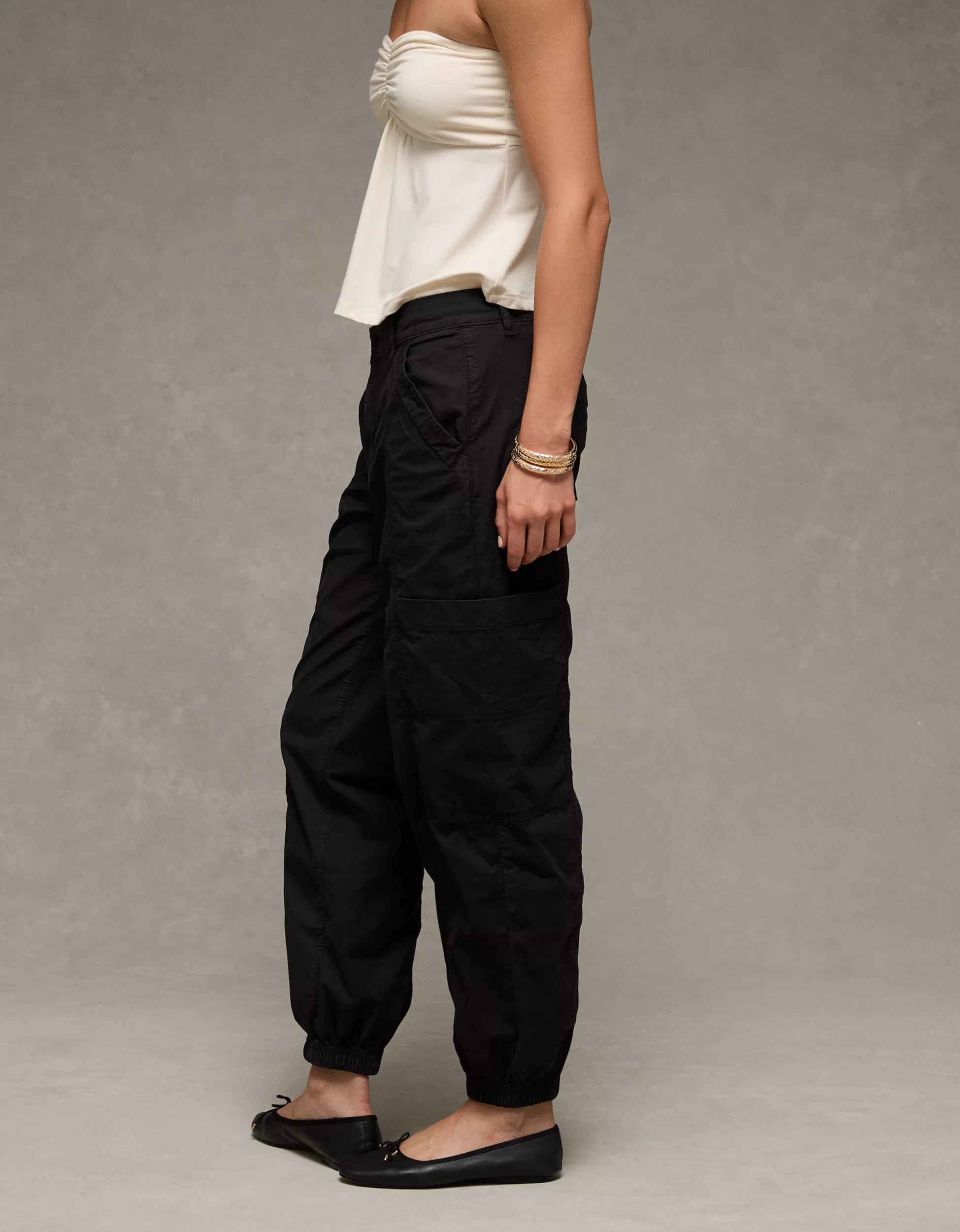 AE Snappy Stretch High-Waisted Baggy Cargo Jogger | American Eagle Outfitters (US & CA)