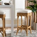 bali & pari Muy Boho Bar Stool, Bar Height, Honey | Walmart (US)