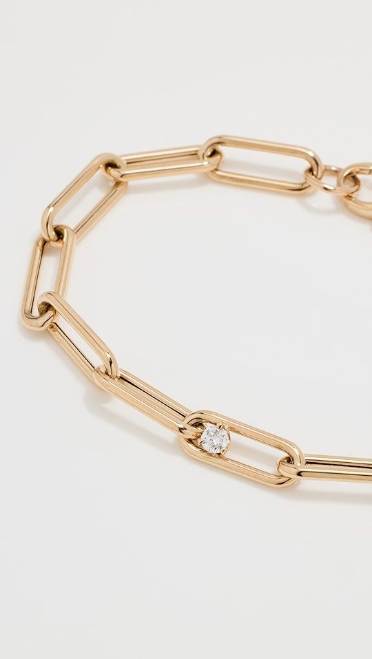 14k Prong Diamonds Heavy Chain Bracelet | Shopbop