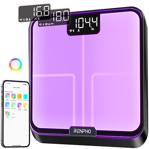 RENPHO Smart Scale for Body Weight, BMI, Body Fat, Muscle Mass, Bluetooth Wi-Fi Rechargeable Scal... | Amazon (US)