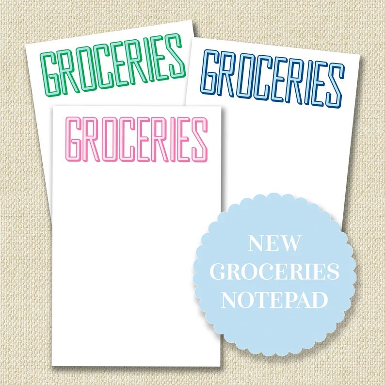 NEW Groceries Notepad  Personalized - Etsy | Etsy (US)