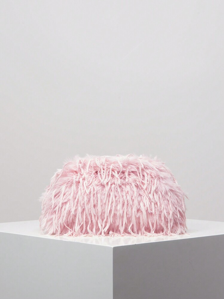 MICHELLE BAG Dopamine Style Clutch Bag, Y2k Plush Handheld Bag, Candy-Colored Women's Handbag, Cute & Attractive Girl's Wallet, Fashionable Clutch Bags For Woman , Kawaii | SHEIN