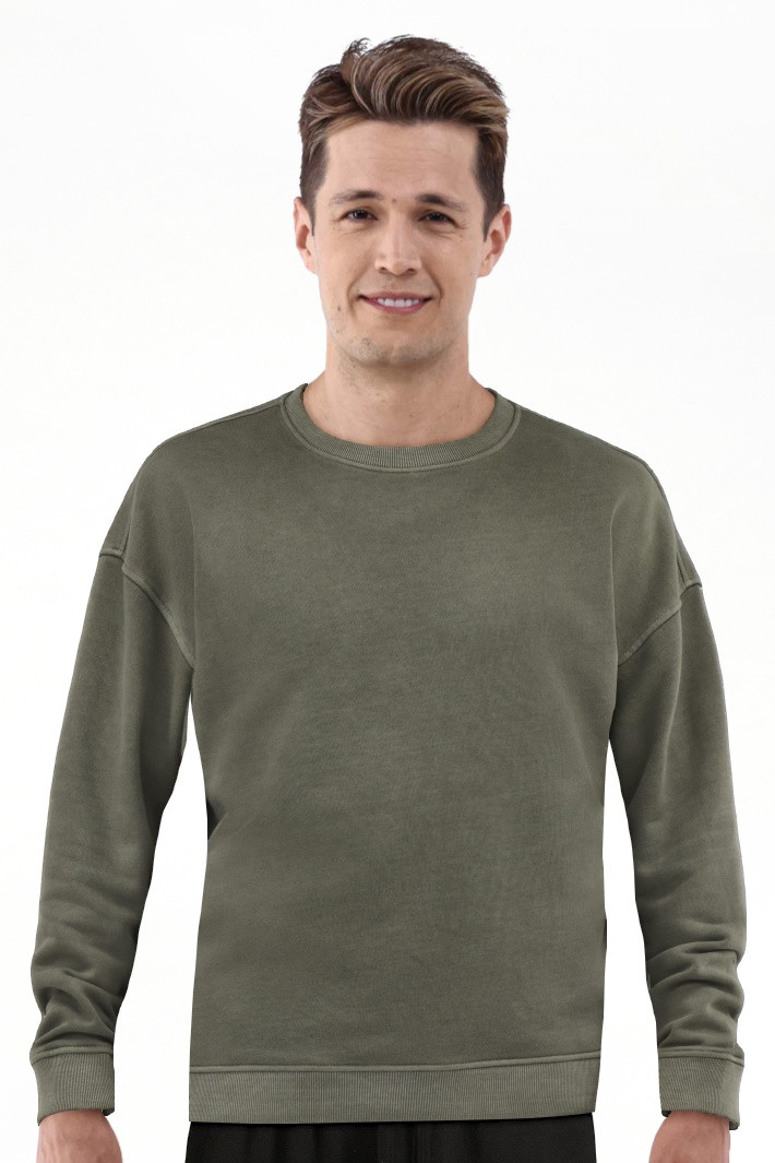 No Boundaries Oversized Crewneck Sweatshirt with Long Sleeves, Men's & Big Men's | Walmart (US)