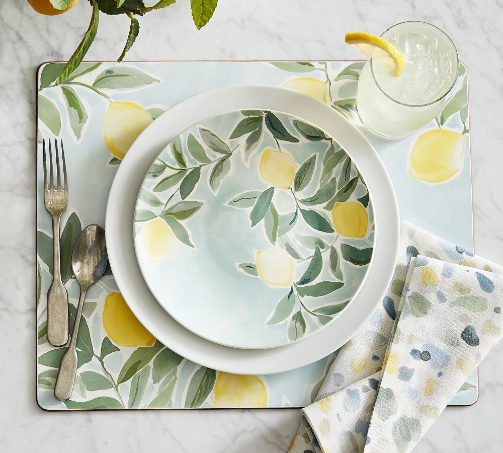 Rebecca Atwood Lemon Stoneware Salad Plates - Set of 4 | Pottery Barn (US)