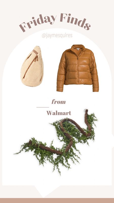 My favorite finds of the week! This faux leather puffer jacket, sherpa belt bag, and faux cedar garland are too good of deals not to share! 

#LTKSeasonal #LTKunder50 #LTKhome