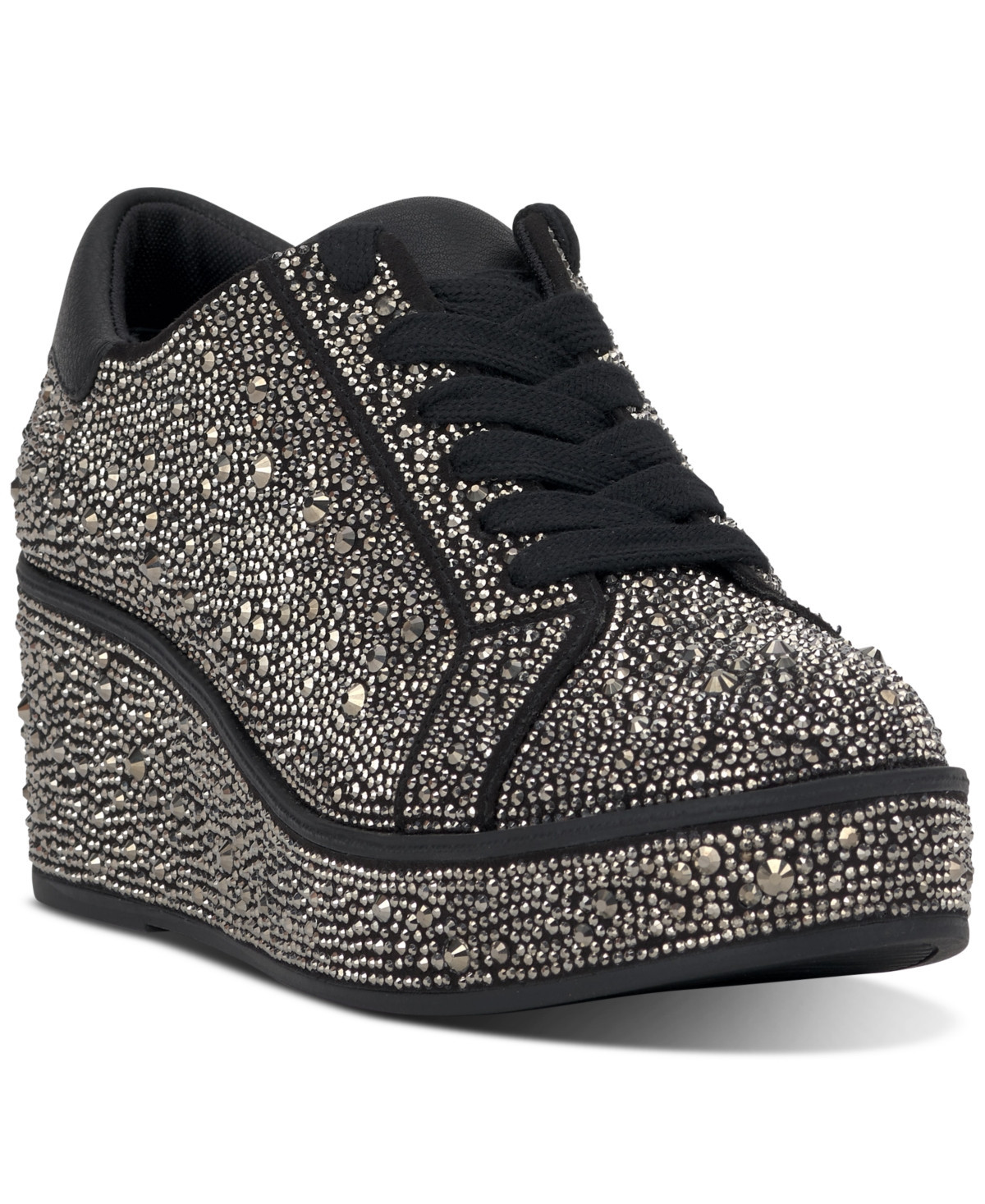 I.n.c. International Concepts Women's Aideen Wedge Sneakers, Created for Macy's - Pewter Bling | Macy's