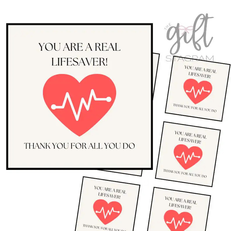 You Are A Lifesaver Gift Tag | DIGITAL DOWNLOAD | Thank You Gift Tag | Nurse Appreciation Gift Ta... | Etsy (US)
