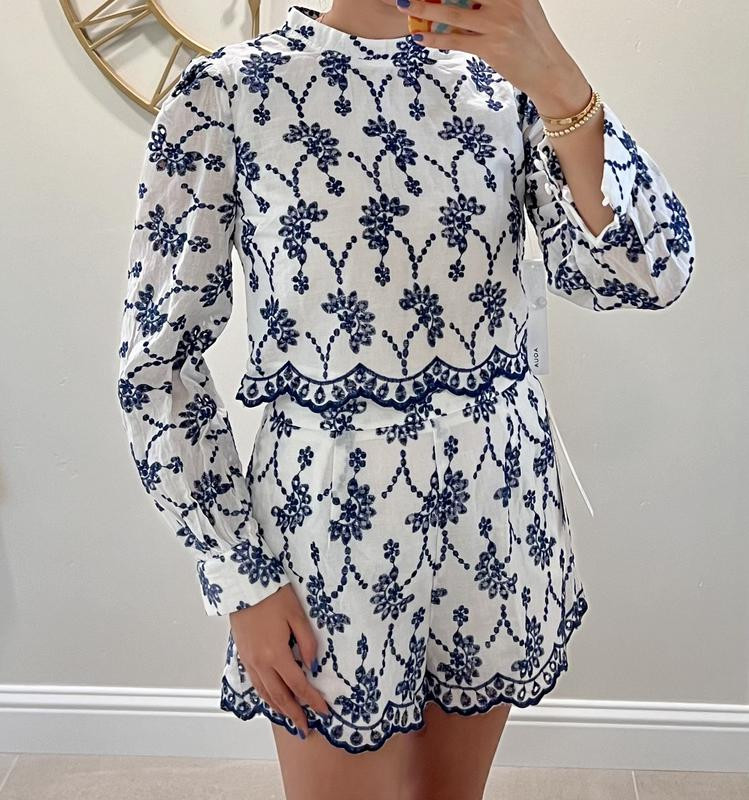 AQUA High Rise Eyelet Embroidered Shorts - Exclusive  | Bloomingdale's Women | Bloomingdale's (US)