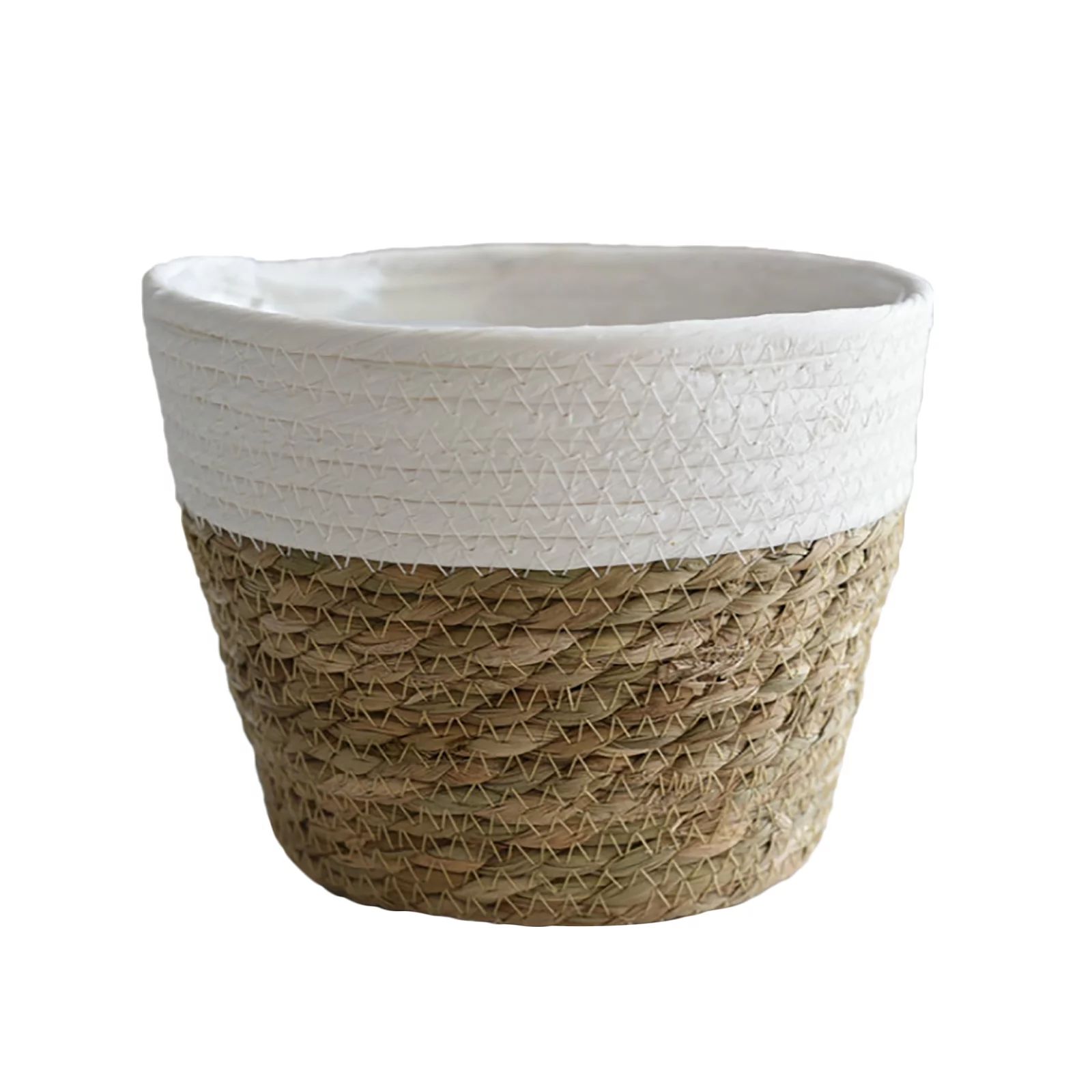 Storage Basket Plant Pot 10 Inch Round Natural Design Hand-woven Indoor Outdoor Decorate Handmade... | Walmart (US)