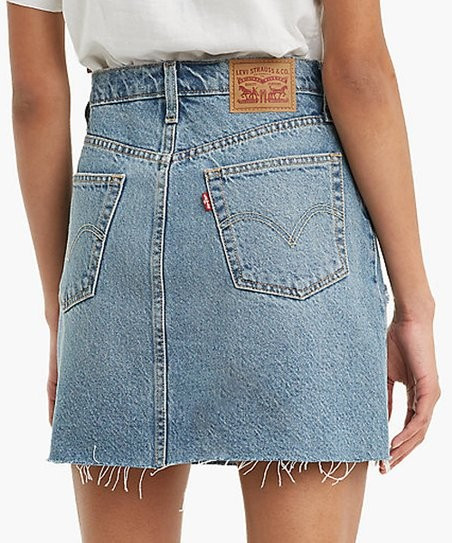 Blue Rack and Ruin Distressed Denim Skirt - Women | Zulily
