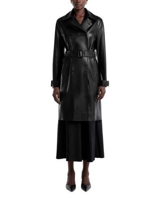 Tate Leather Belted Coat | Bloomingdale's (US)