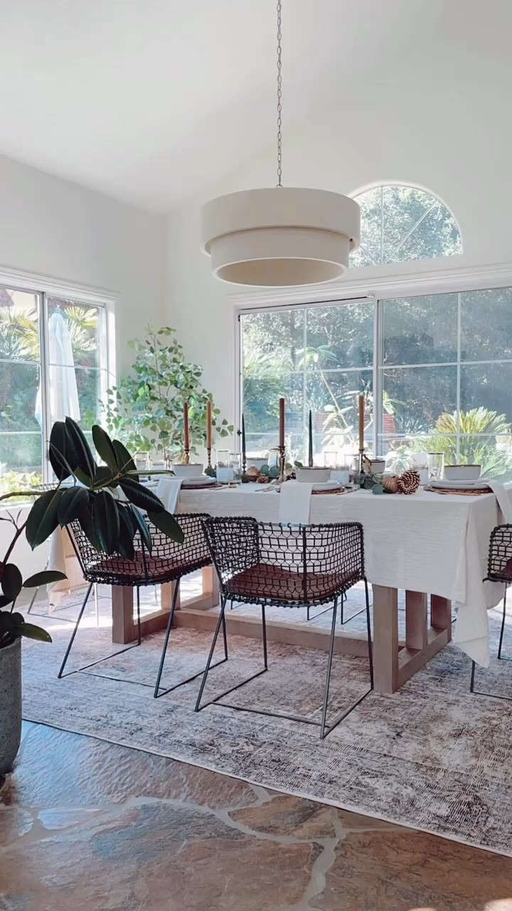 Winter holiday table decor. Christmas dining room. 

#LTKVideo #LTKHome #LTKHoliday