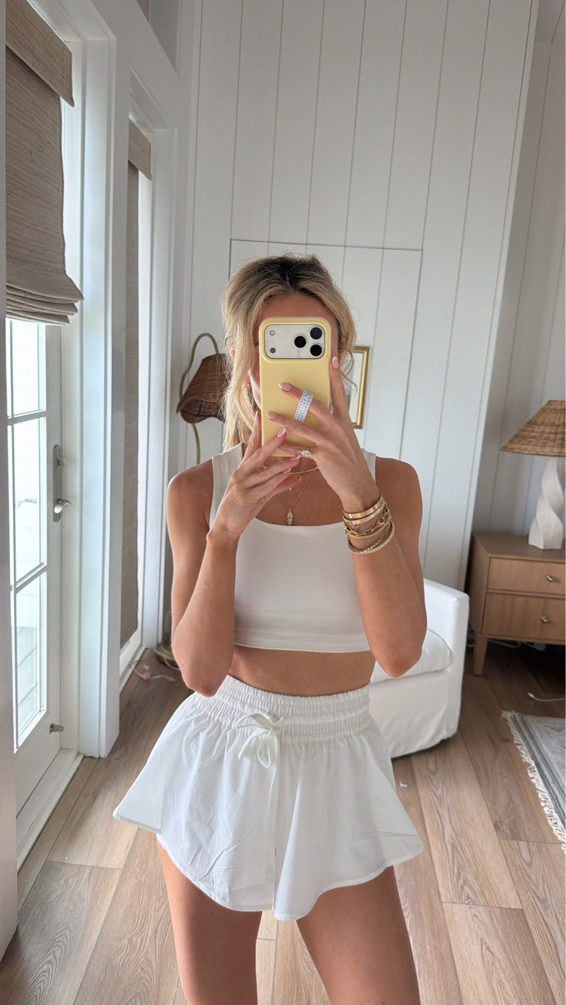 Wearing XS in both but could’ve done a S
